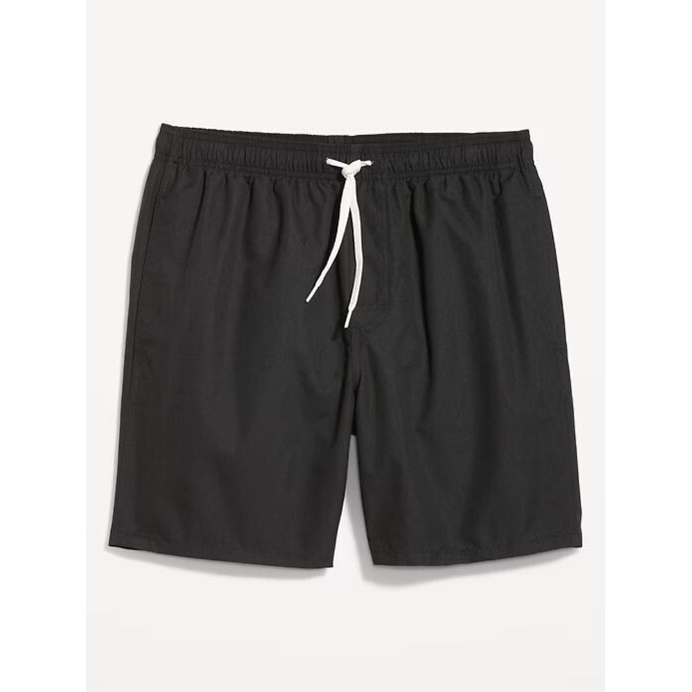 Old Navy Men's Solid 7" Inseam Swim Shorts Trunks - Black - XXL